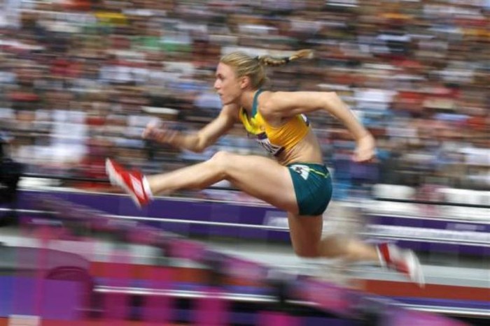 Sally Pearson (Australia) ở nội dung vượt rào 100m nữ.